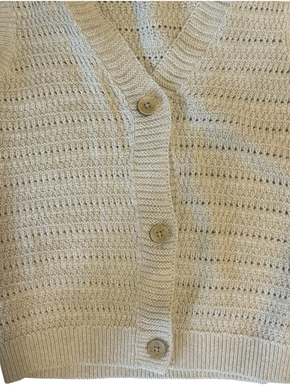 NWT Girl’s Cat & Jack Knit Button Up Vest XL 14 Tan